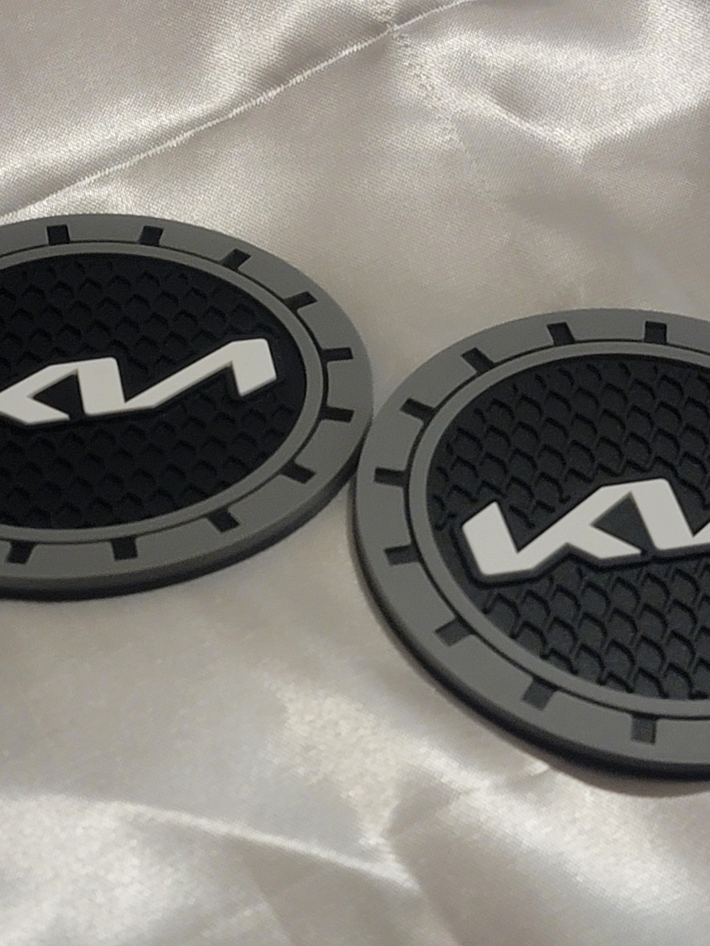 Black & Gray Rubber Key/Card Coaster Set